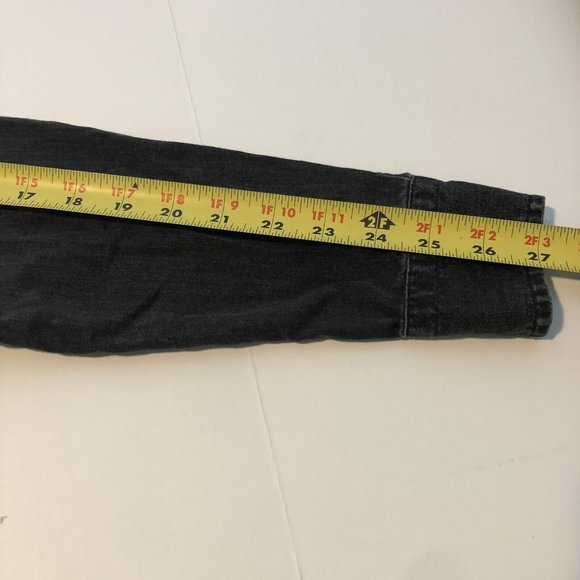 Madewell Black Denim Front Ruffle Button Up Shirt Top Women Size Small - Picture 14 of 16